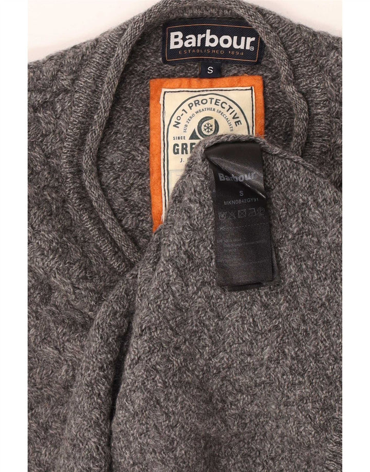 Ανδρικό πουλόβερ Barbour Crew Neck Jumper Μικρό Γκρι Μαλλί