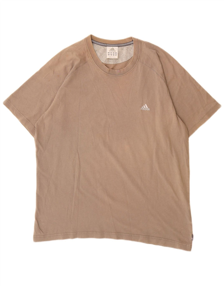 Ανδρικό T-Shirt Adidas Top μεγάλο γκρι βαμβακερό