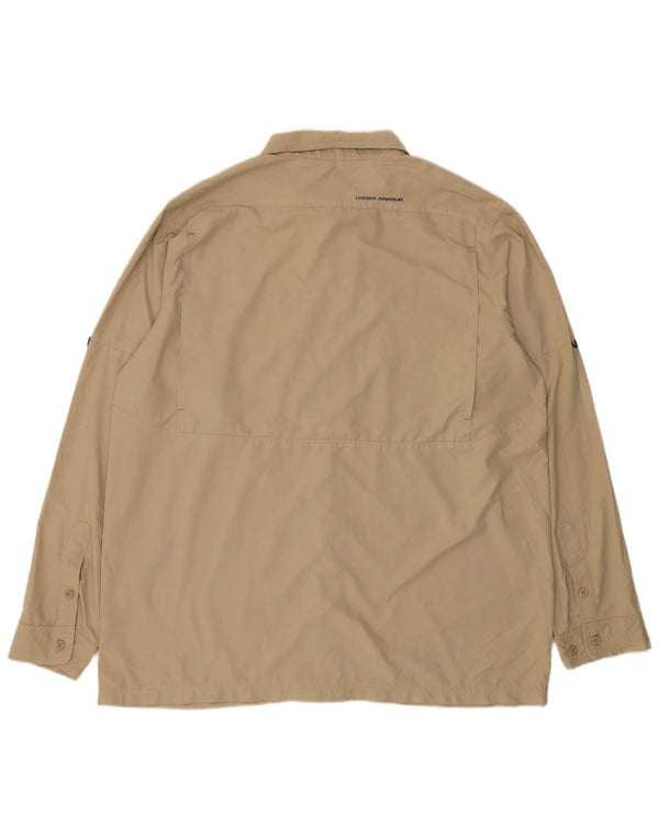 Ανδρικό πουκάμισο Under Armour 2XL Beige Polyester