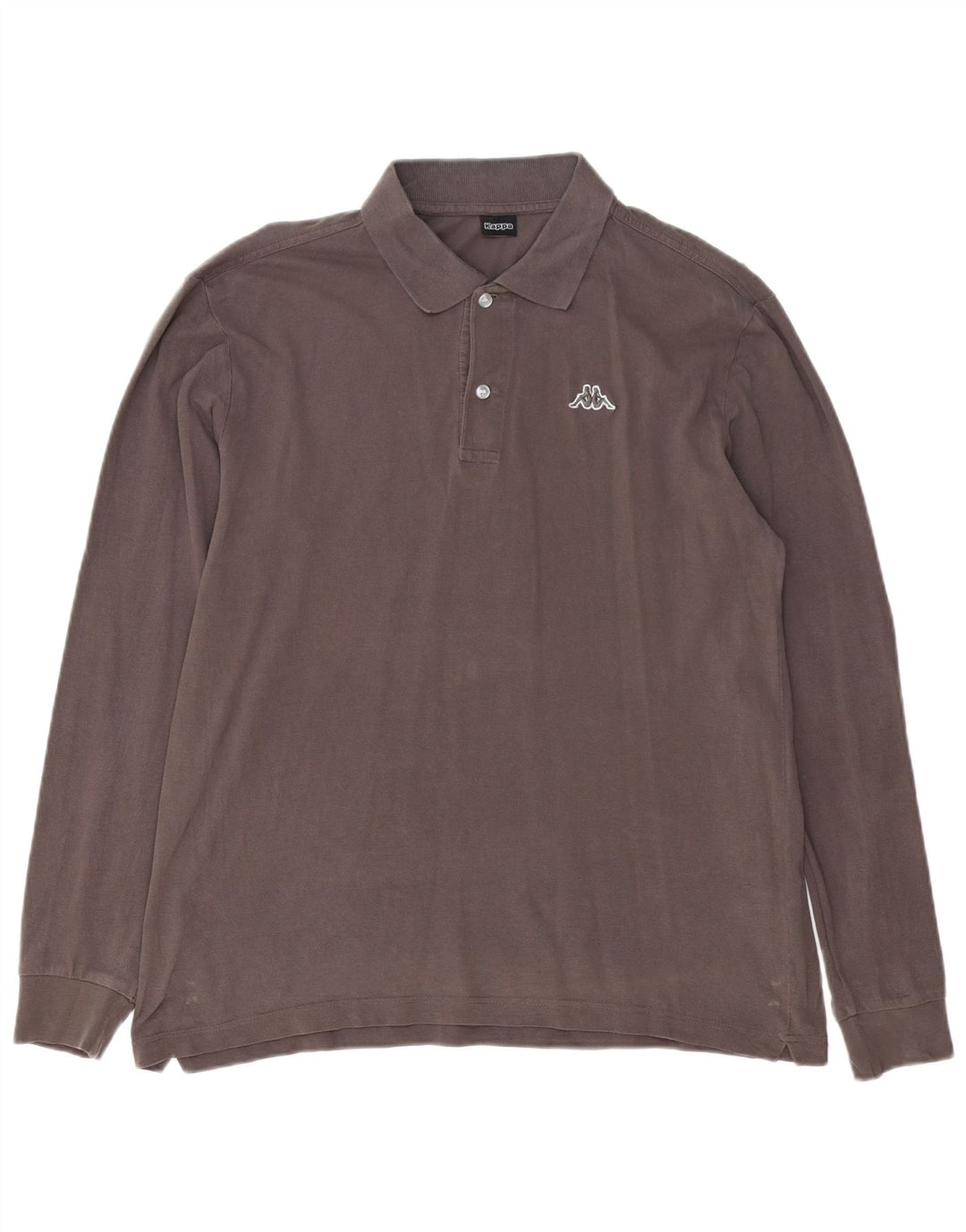 Ανδρικό μακρυμάνικο μπλουζάκι πόλο Kappa, μεγάλο γκρι βαμβακερό