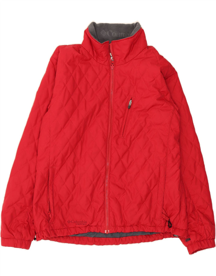 COLUMBIA Womens Interchange Quilted Jacket UK 18 XL Red Polyester Vintage Columbia and Second-Hand Columbia from Messina Hembry 