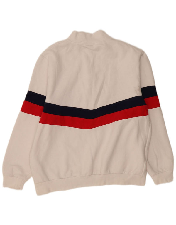 Fila Γυναικείο Φούτερ με φερμουάρ με λαιμόκοψη Jumper UK 18 XL Λευκό Colourblock