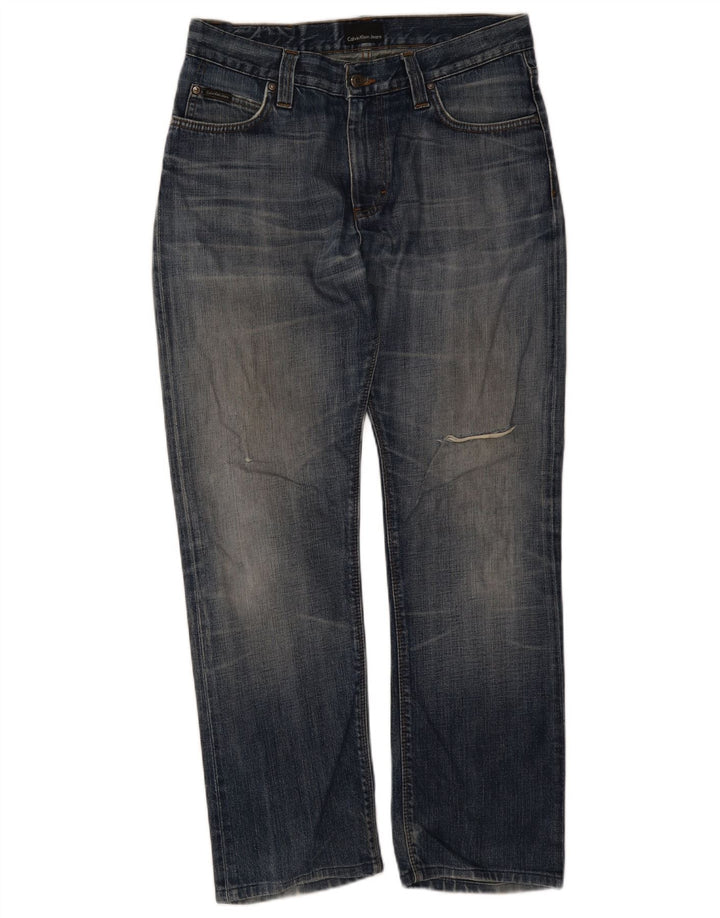 Ανδρικό τζιν Calvin Klein Distressed Cropped W30 L23 Blue