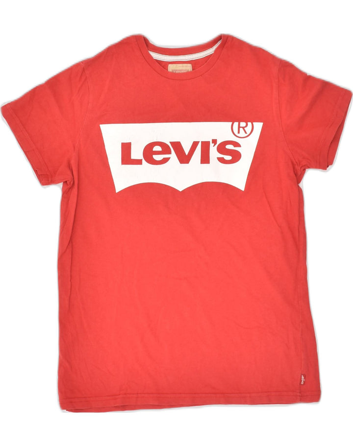 LEVI'S Boys Graphic T-Shirt Top 15-16 Years Red Cotton | Vintage Levi's | Thrift | Second-Hand Levi's | Used Clothing | Messina Hembry 