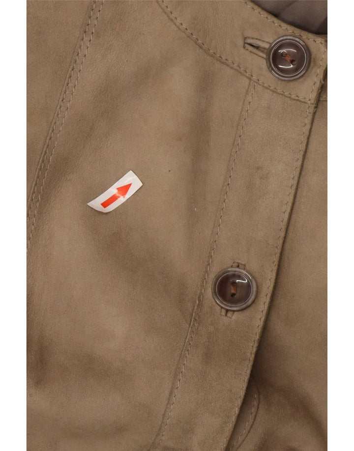 Gerry Weber Γυναικείο Suede Jacket UK 20 2XL Γκρι Δερμάτινο