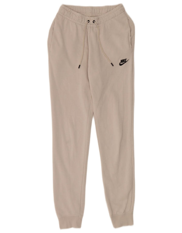 Nike Womens Tracksuit Trousers Joggers UK 6 XS  Beige Cotton