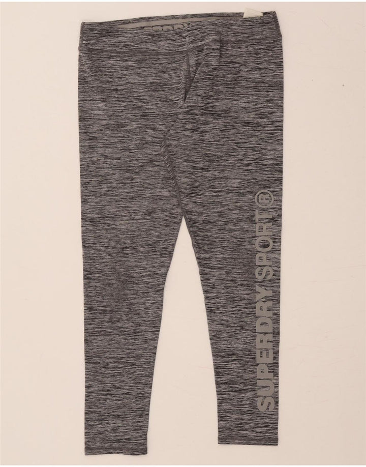 Γυναικεία γραφικά κολάν SUPERDRY UK 14 Large Grey Flecked Polyester