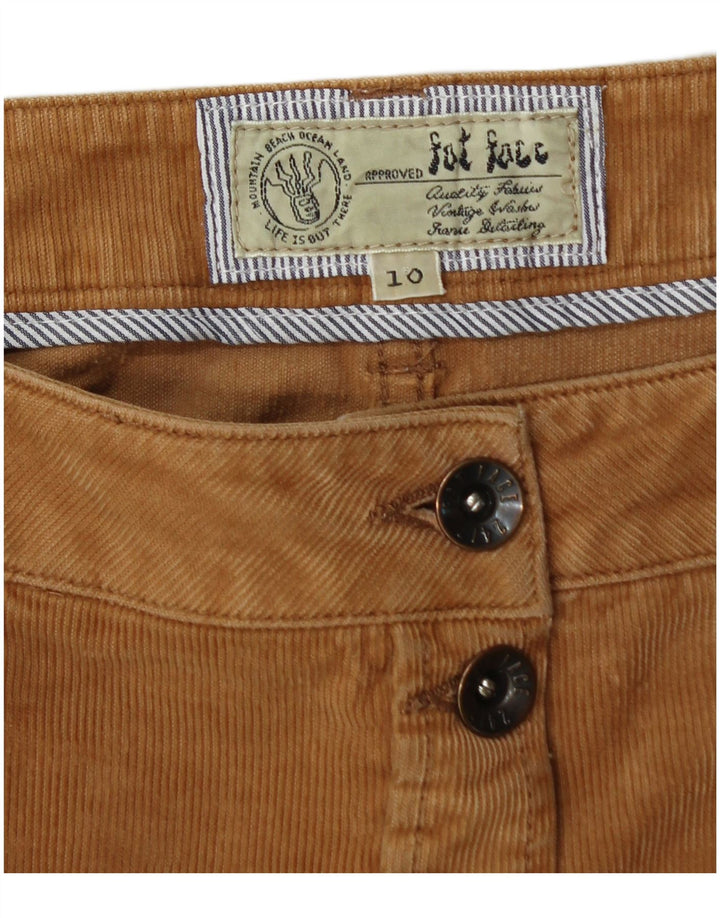 FAT FACE Womens Corduroy Skirt UK 10 Small W30  Beige Cotton