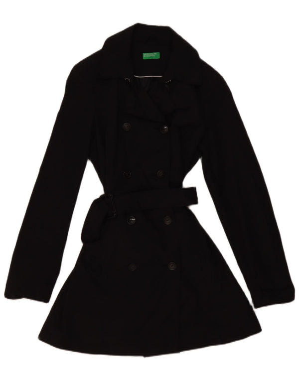 Γυναικεία καμπαρντίνα Benetton UK 12 Medium Black Cotton