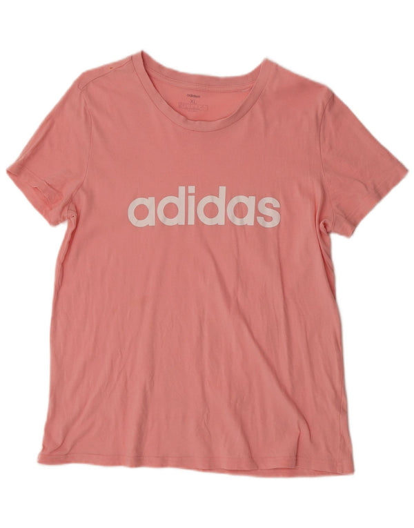 Γυναικείο γραφικό T-Shirt Adidas Top UK 20/22 XL Pink