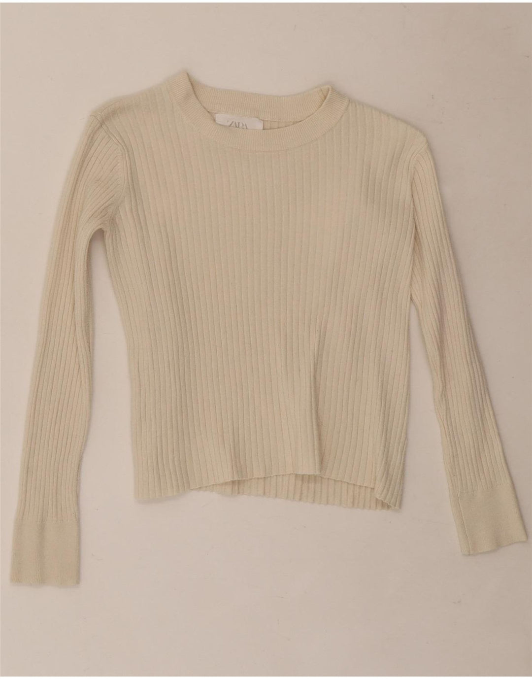 Μακρυμάνικο τοπ Zara Girls 13-14 Years Off White