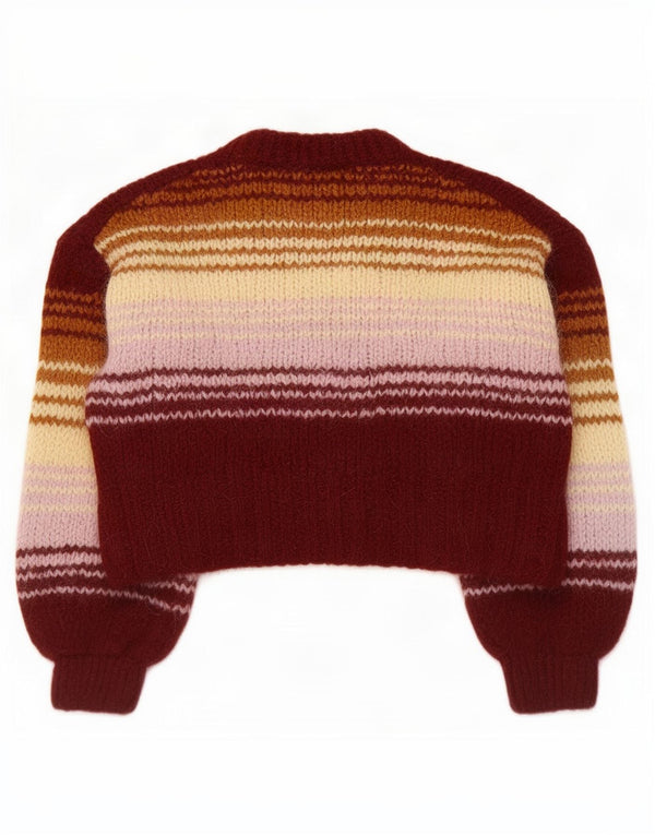 Zara Womens Crop Turtle Neck Jumper Sweater UK 10 Small Multicoloured