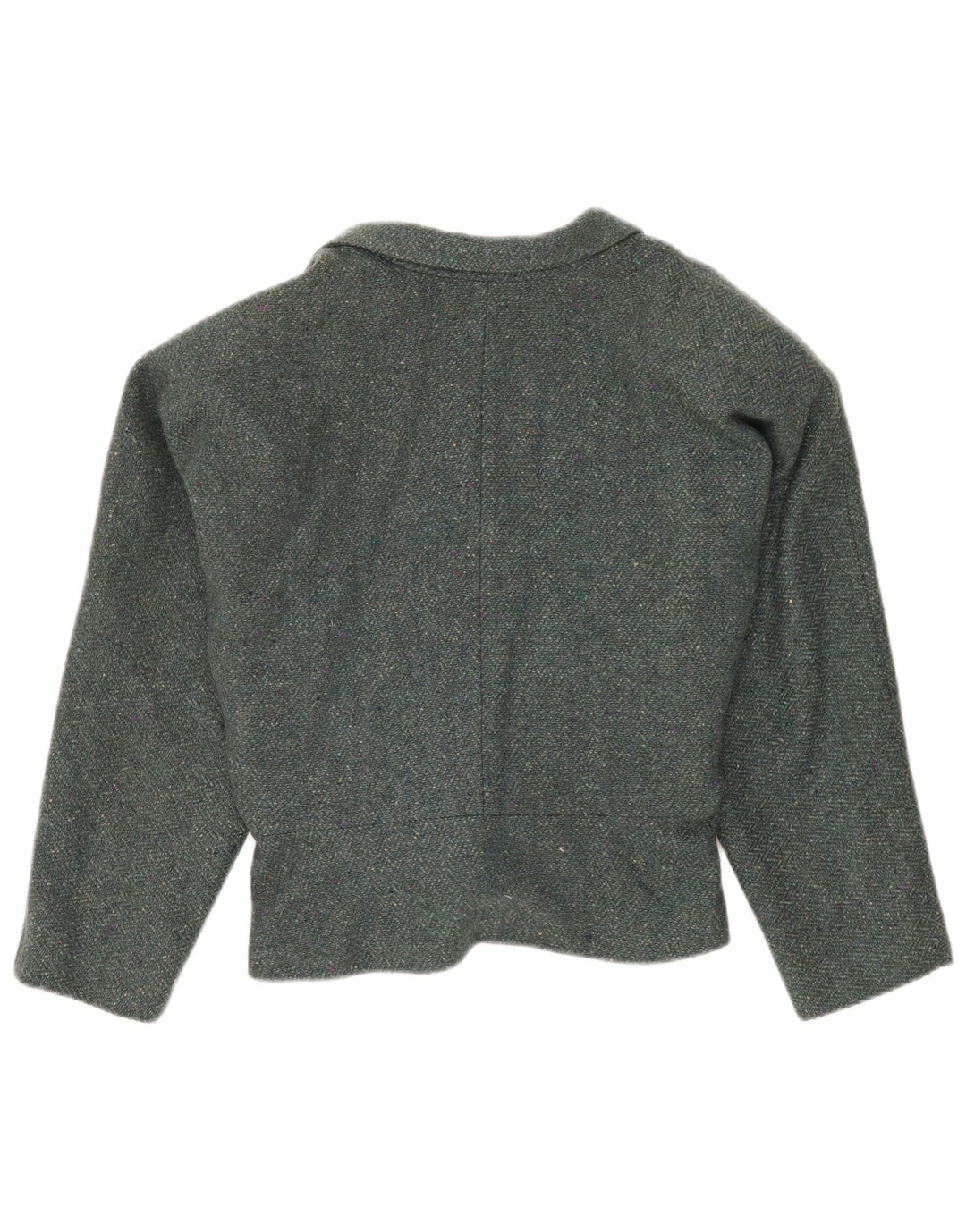 Vintage γυναικείο σακάκι blazer με 4 κουμπιά UK 12 Μεσαίο πράσινο ψαροκόκκαλο