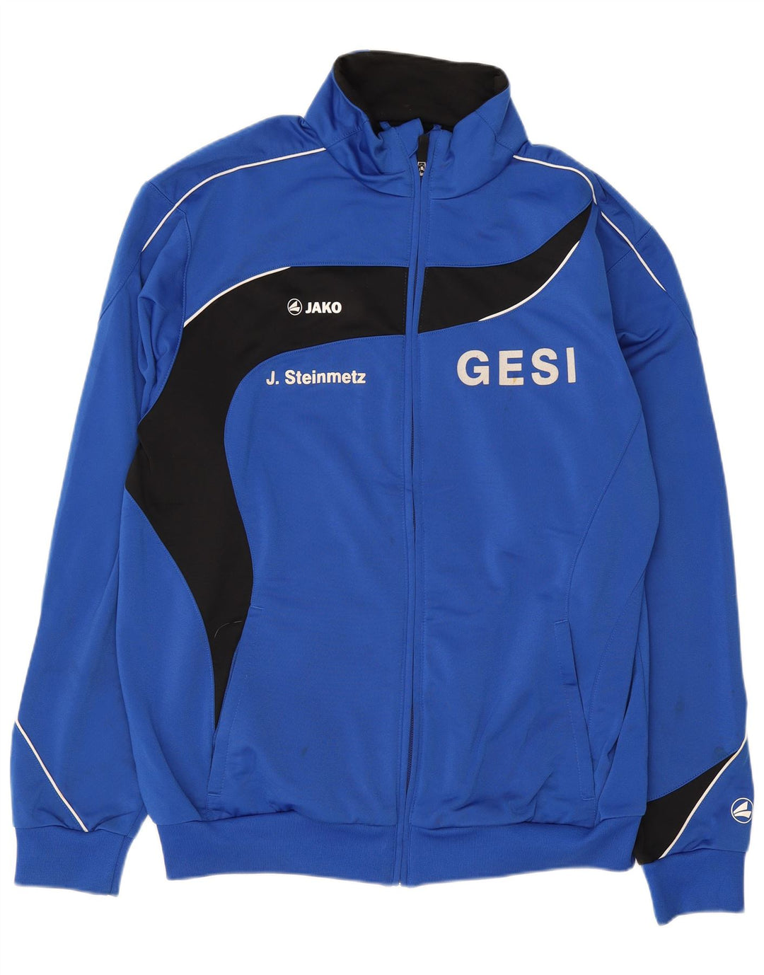 Ανδρική φόρμα γραφικών Jako Top Jacket μεσαίου μπλε χρώματος πολυεστέρας