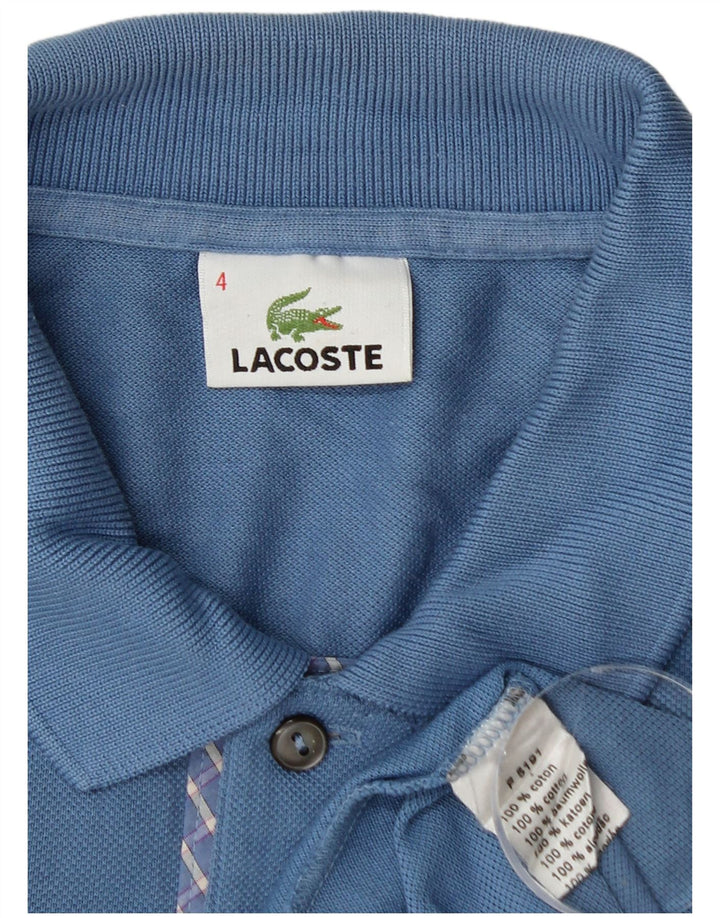 Ανδρικό πουκάμισο πόλο Lacoste, νούμερο 4, μεσαίο μπλε βαμβακερό