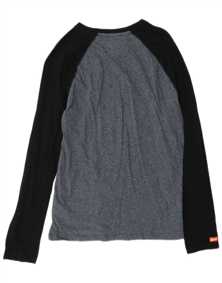 Ανδρικό μπλουζάκι Superdry, μακρυμάνικο, βαμβακερό μεσαίο μπλε ναυτικό
