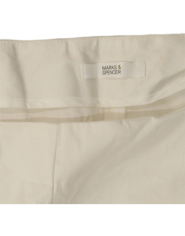 MARKS & SPENCER Γυναικείο Παντελόνι Κάπρι W38 L21 Λευκό