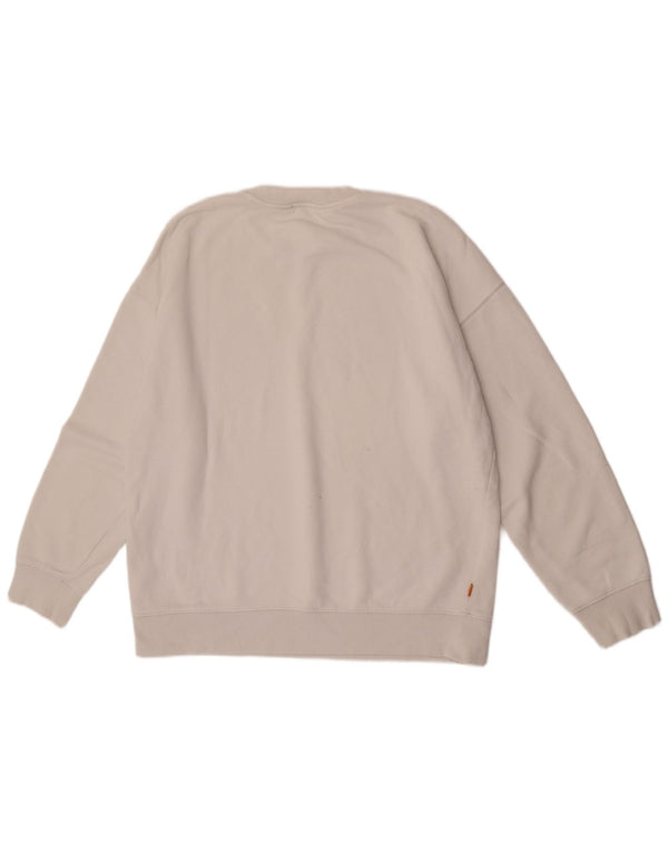 Ανδρικό φούτερ Timberland Graphic Relaxed Fit Jumper μεγάλο λευκό βαμβακερό