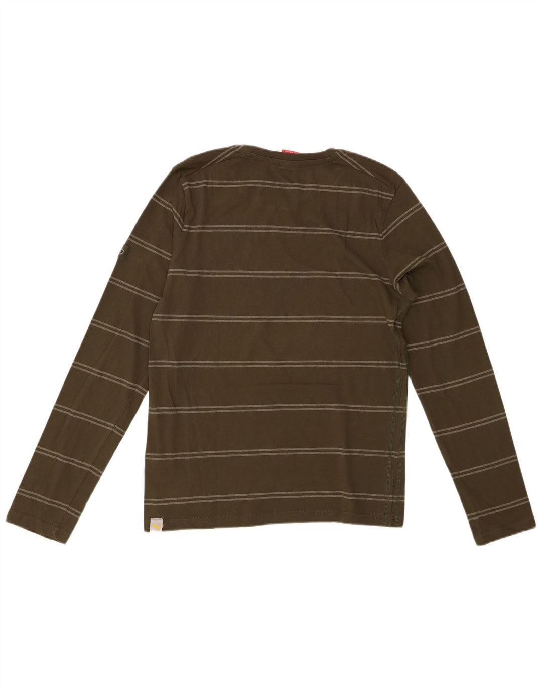 PUMA Ανδρικό μακρυμάνικο μπλουζάκι από βαμβακερό χακί ριγέ