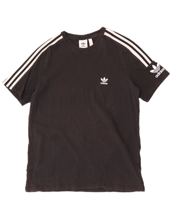 Ανδρικό γραφικό T-Shirt Adidas Top μεγάλο μαύρο βαμβακερό