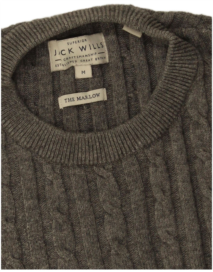 Ανδρικό πουλόβερ JACK WILLS The Marlow Crew Neck Jumper Medium Grey