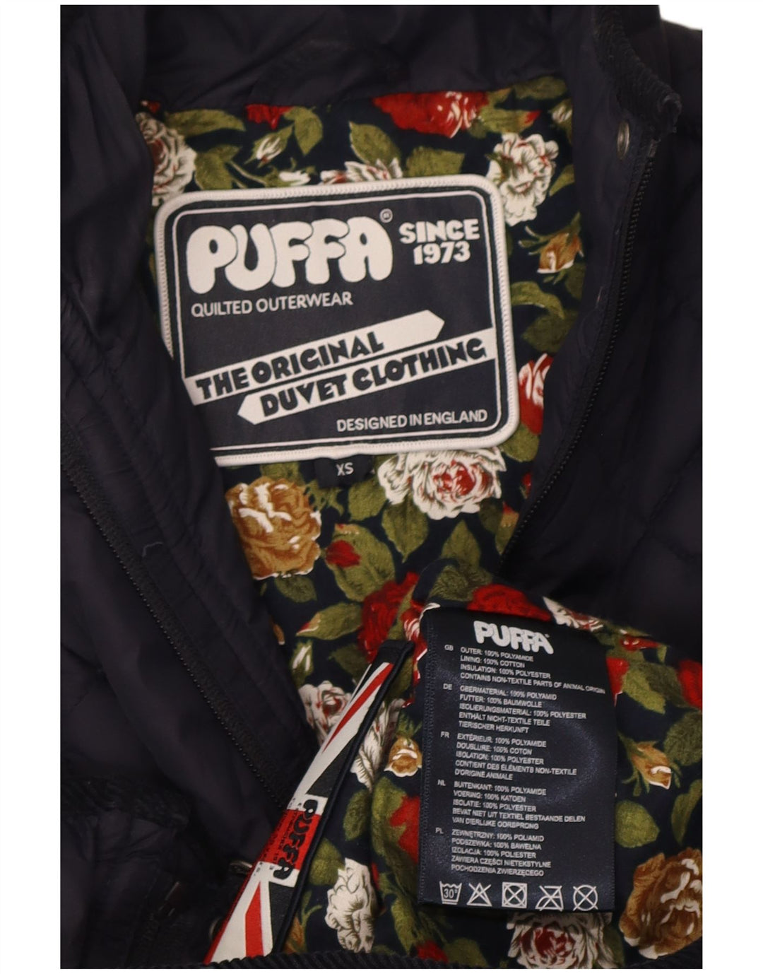 Puffa Γυναικείο Καπιτονέ μπουφάν UK 6 XS Navy Blue Polyamide