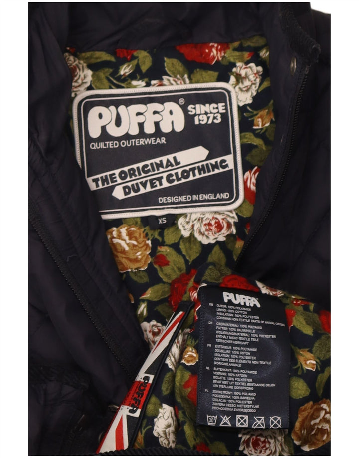 Puffa Γυναικείο Καπιτονέ μπουφάν UK 6 XS Navy Blue Polyamide