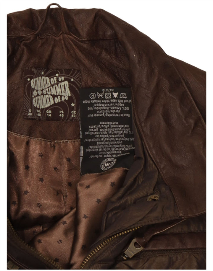 Vintage Γυναικείο Utility Jacket UK 14 Medium Brown Polyamide