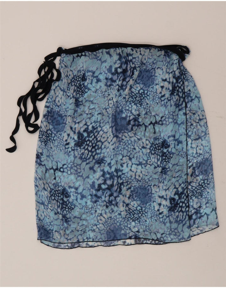 Vintage Γυναικεία Wrap Φούστα W30 Medium Blue Animal print