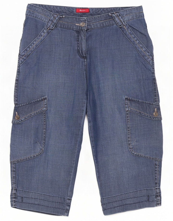 Monsoon γυναικείο τζιν σορτς Cargo UK 14 Medium W34 L20 Μπλε βαμβακερό