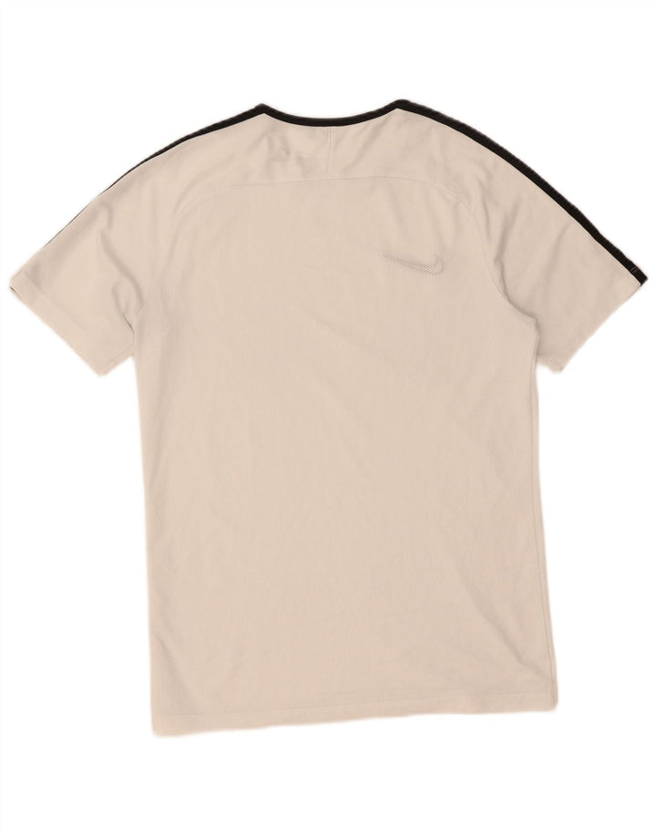 NIKE Mens Dri Fit T-Shirt Top Medium White Colourblock