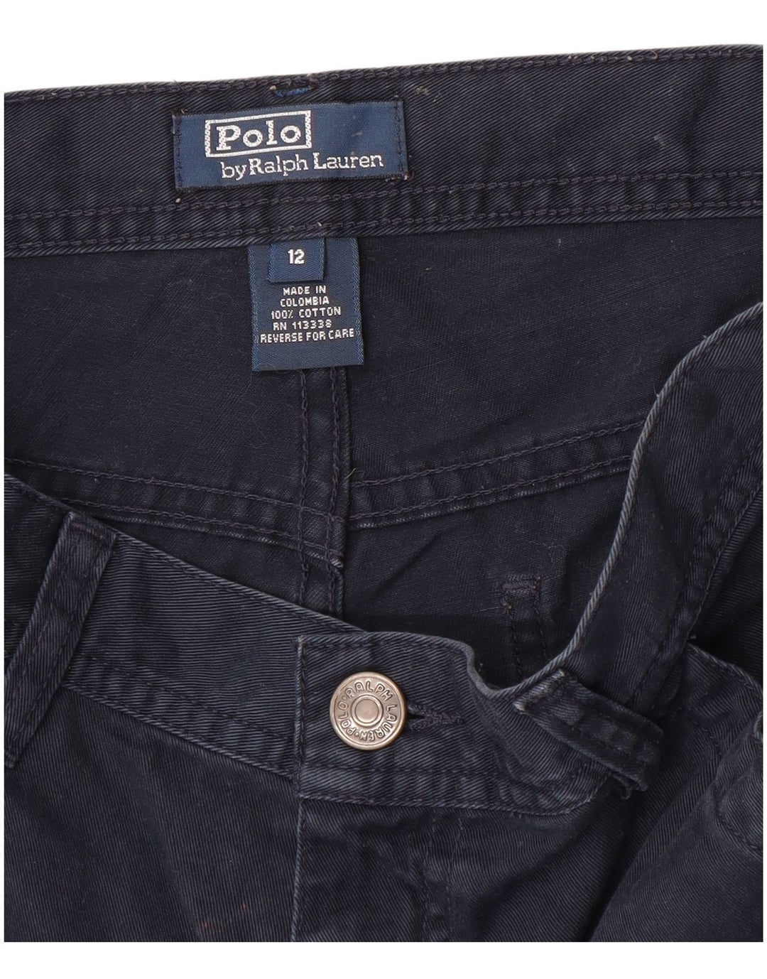 POLO RALPH LAUREN Αγόρια Cargo σορτς 11-12 ετών W28 Navy Blue Cotton