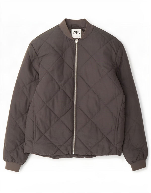 Zara Ανδρικό μπουφάν με επένδυση UK 38 Medium Grey Nylon