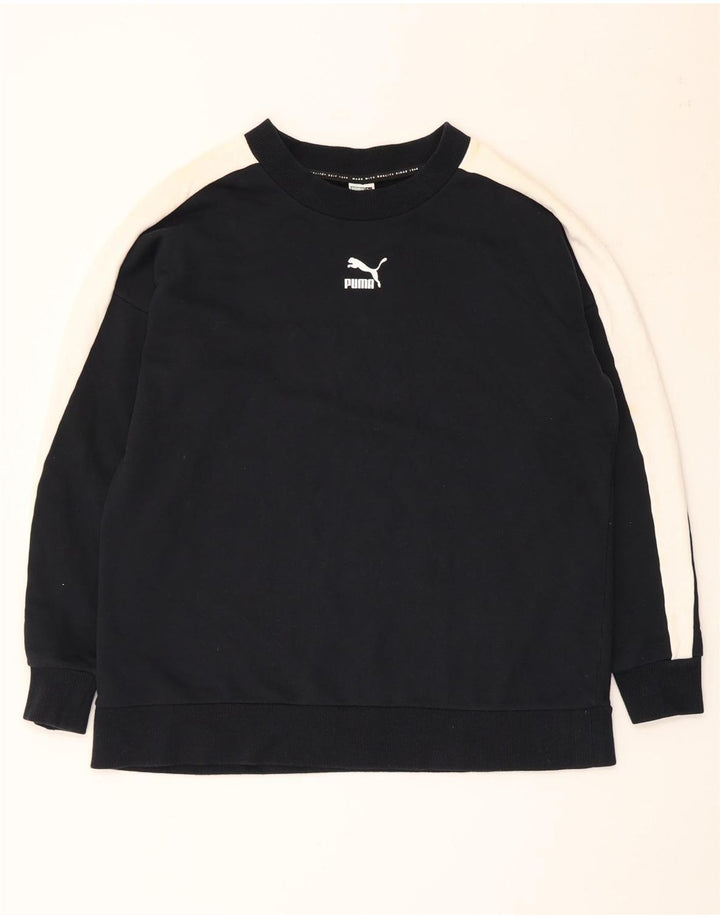 Ανδρικό φούτερ Puma Jumper, μεσαίο μαύρο χρώμα, βαμβακερό