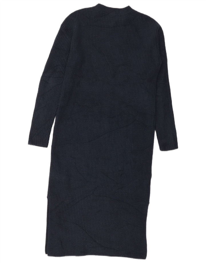Γυναικείο μακρυμάνικο φόρεμα Marks & Spencer Μικρό Navy Blue Polyester