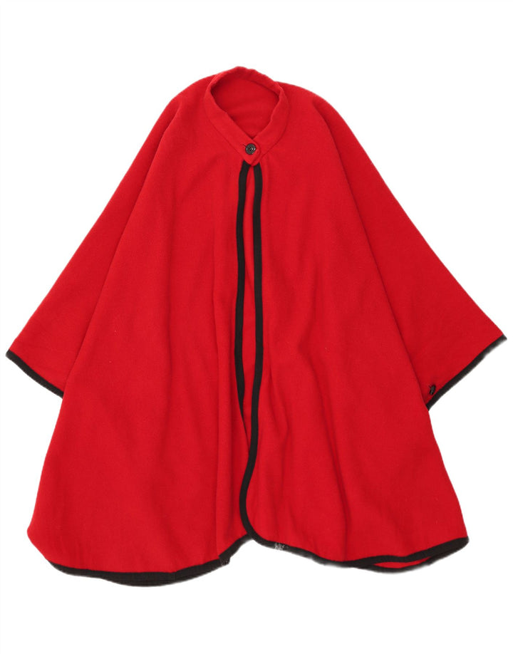 Vintage Γυναικείο Παλτό Poncho One Size Κόκκινο