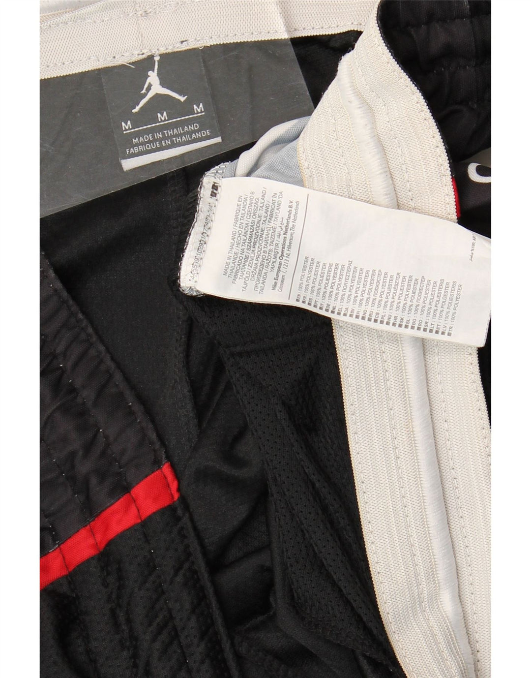 Ανδρικά γραφικά αθλητικά σορτς Jordan Dri Fit, μεσαίου μαύρου χρώματος πολυεστέρας