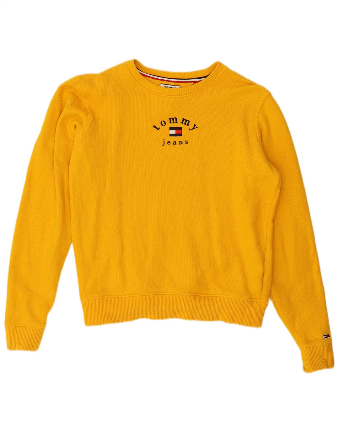 TOMMY HILFIGER Γυναικείο φούτερ μεγάλου μεγέθους Jumper UK 10 Small Yellow
