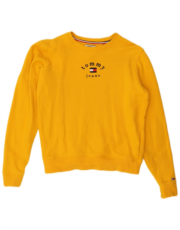 TOMMY HILFIGER Γυναικείο φούτερ μεγάλου μεγέθους Jumper UK 10 Small Yellow