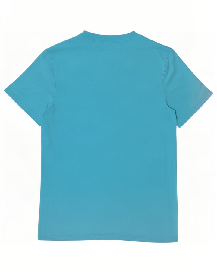 Ανδρικό γραφικό T-Shirt Adidas Top από μεσαίο μπλε βαμβακερό