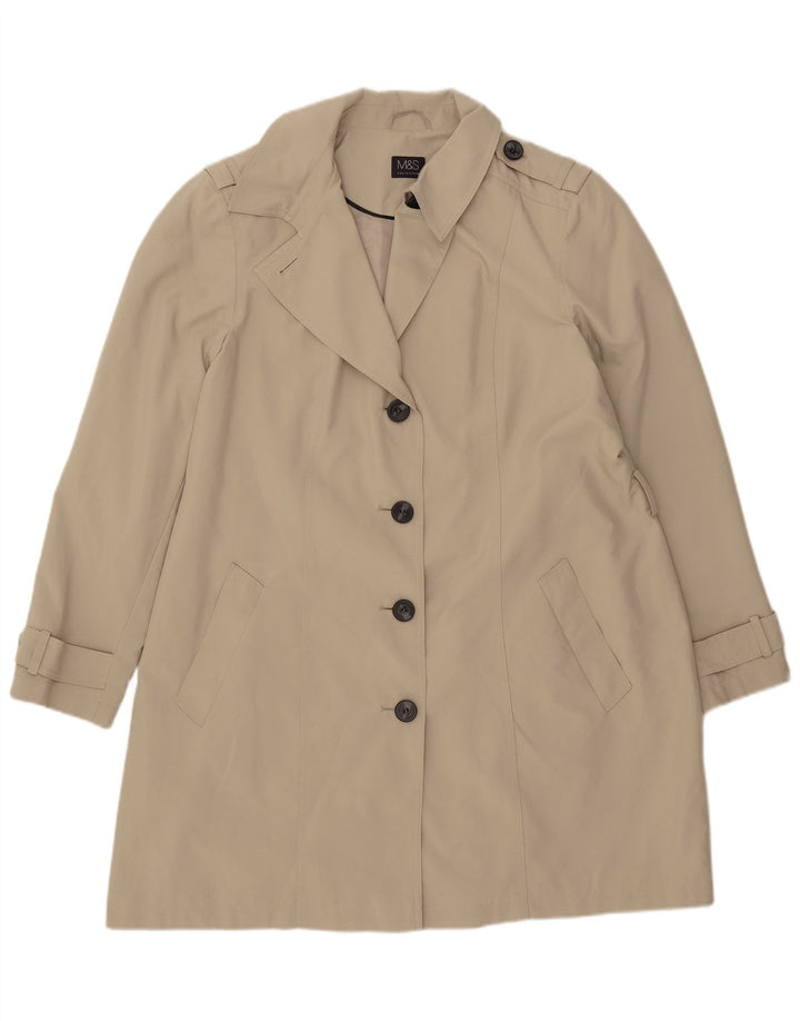 Marks & Spencer Γυναικεία καμπαρντίνα UK 20 2XL Beige Polyester