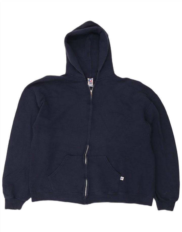 RUSSELL ATHLETIC Γυναικείο πουλόβερ με κουκούλα με φερμουάρ Dri-Power UK 18 XL Navy Blue