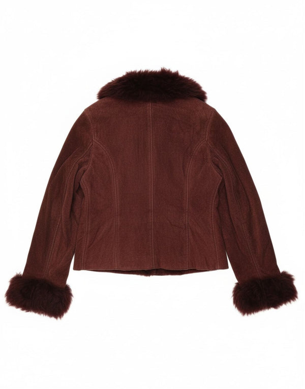 Vintage γυναικείο σακάκι Sherpa UK 10 Small Burgundy