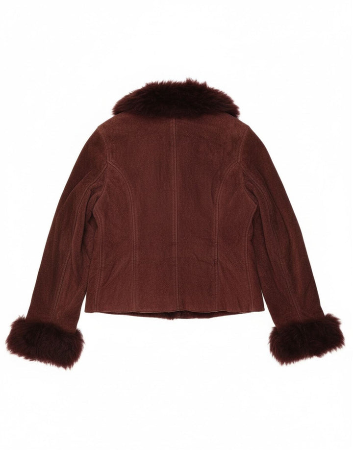 Vintage γυναικείο σακάκι Sherpa UK 10 Small Burgundy