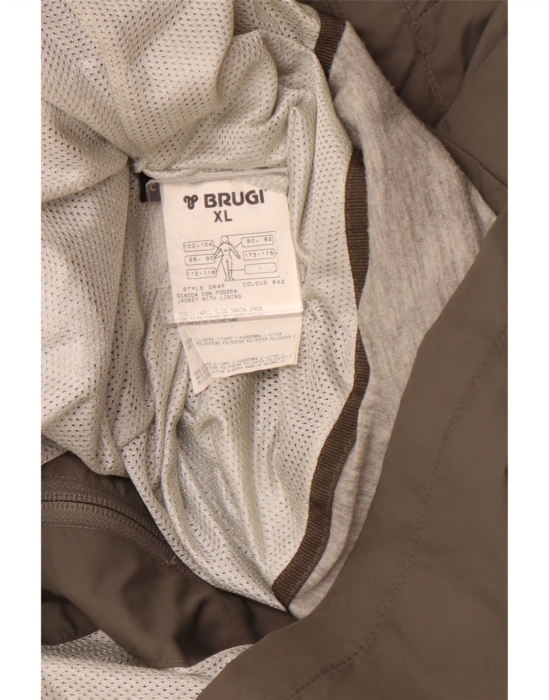 BRUGI Γυναικείο μπουφάν βροχής με κουκούλα UK 18 XL Grey Polyamide