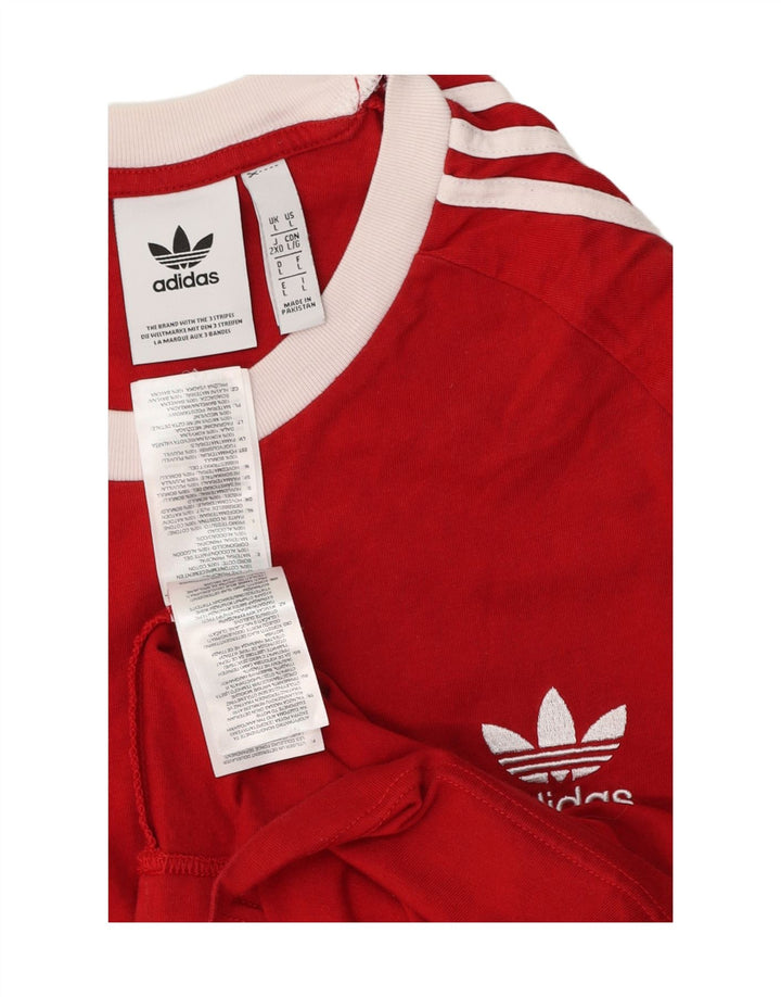 Ανδρικό T-Shirt Adidas Top μεγάλο κόκκινο βαμβακερό