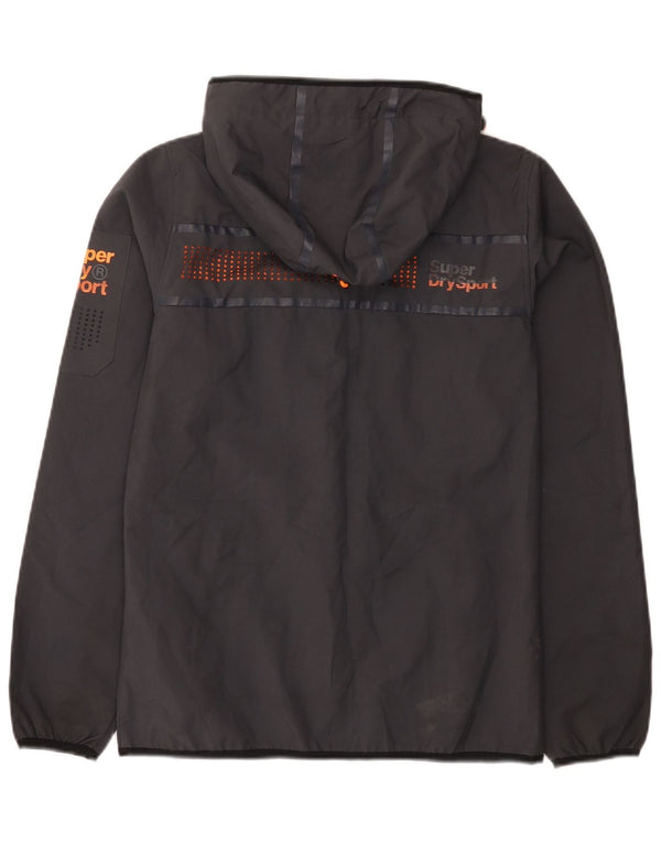 Ανδρικό μπουφάν βροχής με κουκούλα Superdry UK 34 XS Grey Polyester