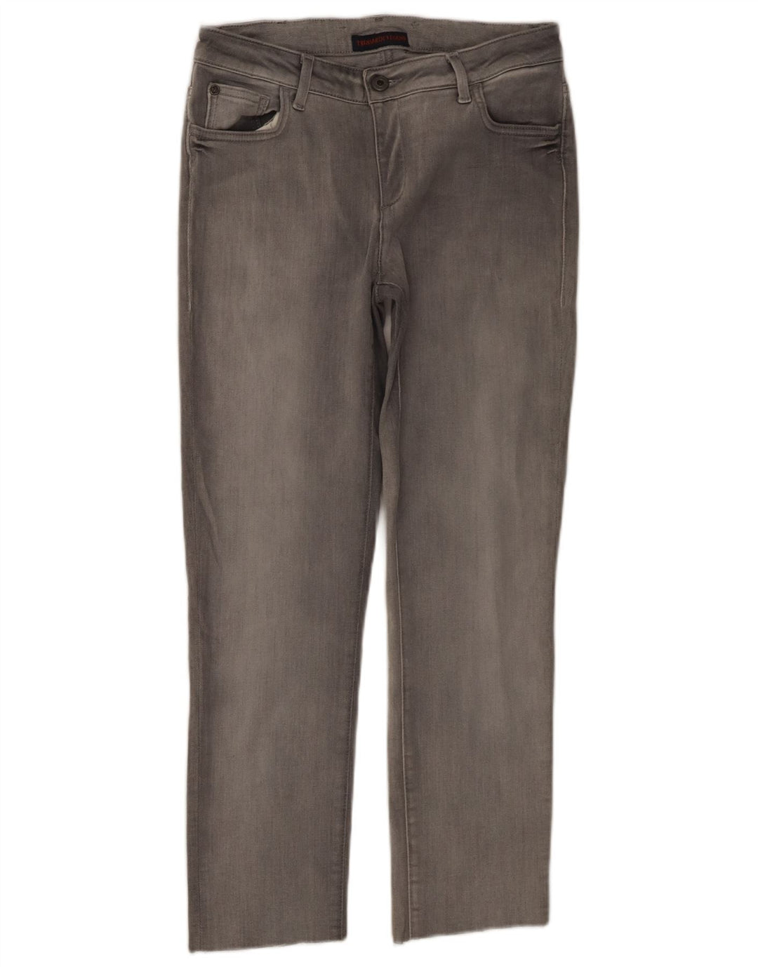 TRUSSARDI Γυναικείο τζιν ίσιο W27 L25 Γκρι βαμβακερό