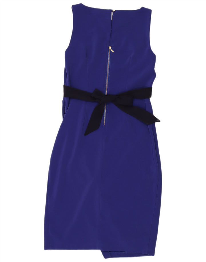 ΝΤΟΥΛΑΠΑ Γυναικείο Αμάνικο Bodycon Φόρεμα UK 14 Medium Blue Polyester