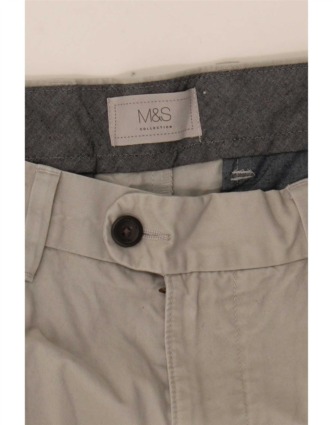 Ανδρικό σορτς Chino Marks & Spencer W36 μεγάλο γκρι βαμβακερό